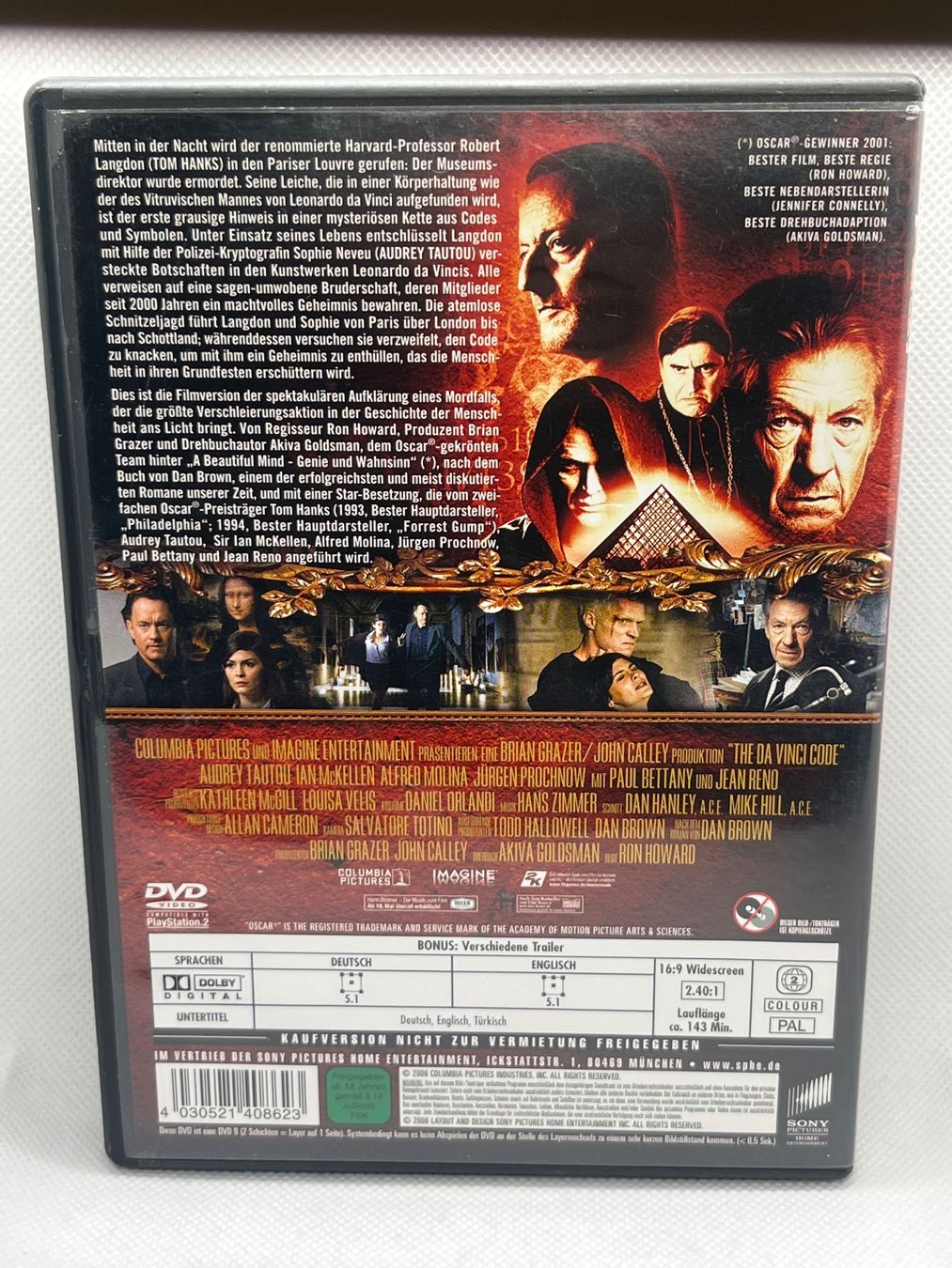 Tutti i DVDs: DVD The Da Vinci Code – Sakrileg mit Tom Hanks – Usato da Hinterkappelen venduto da Kim1992 1