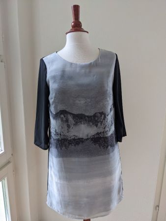 H&M schwarz graues Kleid Gr. 36