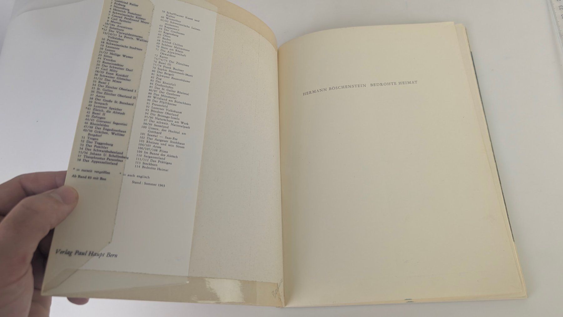Libri: Schweizer Heimatbücher: Bedrohte Heimat 1963 – Usato da Zürich venduto da axolottchen 2