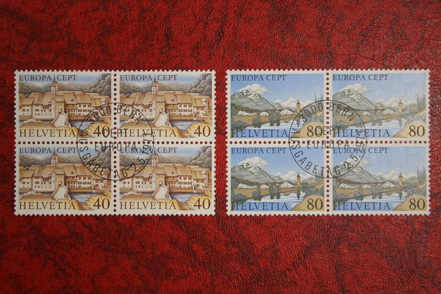 Tous les timbres: 1977: 589+590 4er-Block ET. – D'occasion à Deitingen par Lglobi