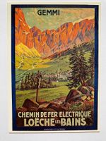 Affiche pour Chemin de Fer Loèche-les-Bains 1912 (Repro.)