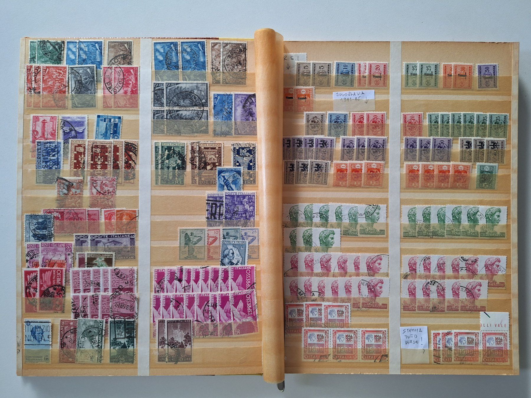 Alle Briefmarken: ITALIA - 16 Seiten Album – Gebraucht aus Sonvico von deca66 2