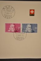 1948 W29+W30 auf Faltblatt mit ET-Stempel