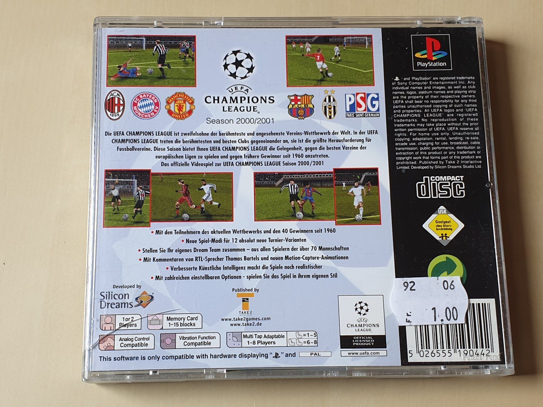 Sony Spiele: UEFA Champions League Season 2000/2001 – Gebraucht aus Stansstad von collectorsshop 1
