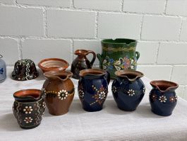 Keramik-Konvolut, Geschirr, Krüge, Schalen, Töpfe, Vintage