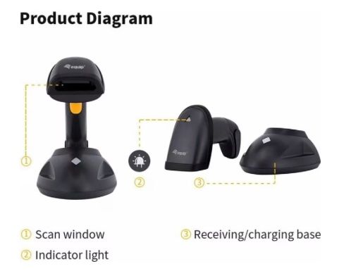 Scanner: equip 351026 2D Barcode Scanner Wireless USB mit Standfuß – Nuovo e nell'imballaggio originale da Neftenbach venduto da AlindTech 5