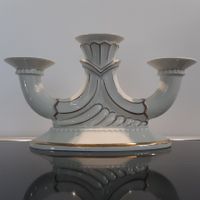 Vintage Edelstein Bavaria Porzellan Kerzenständer Art Deco