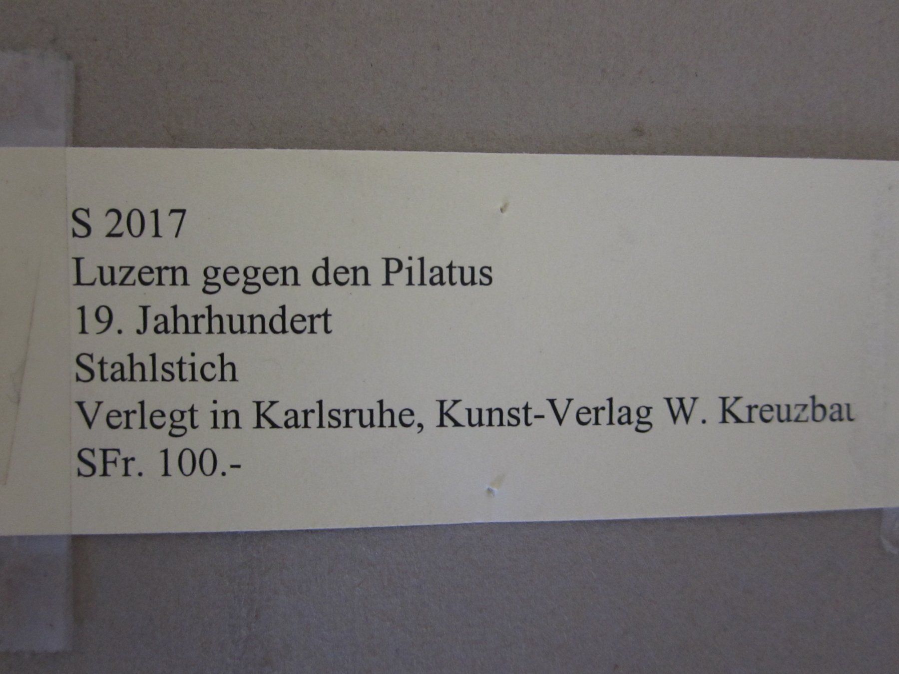 Incisioni: Stahlstich Luzern – Usato da Binningen venduto da flugi30 1