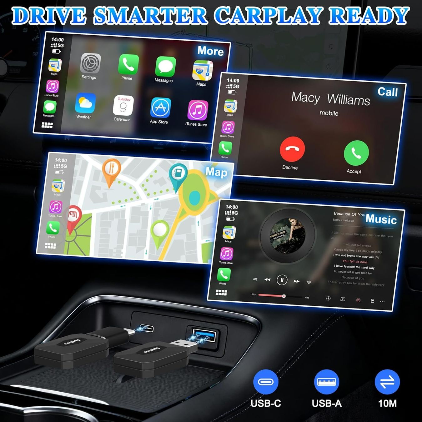 Unità & Adattatore: Wireless CarPlay & Android Auto Adapter USB-A/USB-C – Nuovo e nell'imballaggio originale da Suhr venduto da SchnapperCH 2