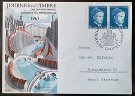 Tag der Briefmarke 1963 auf Originalkarte, SBK 10 Fr.