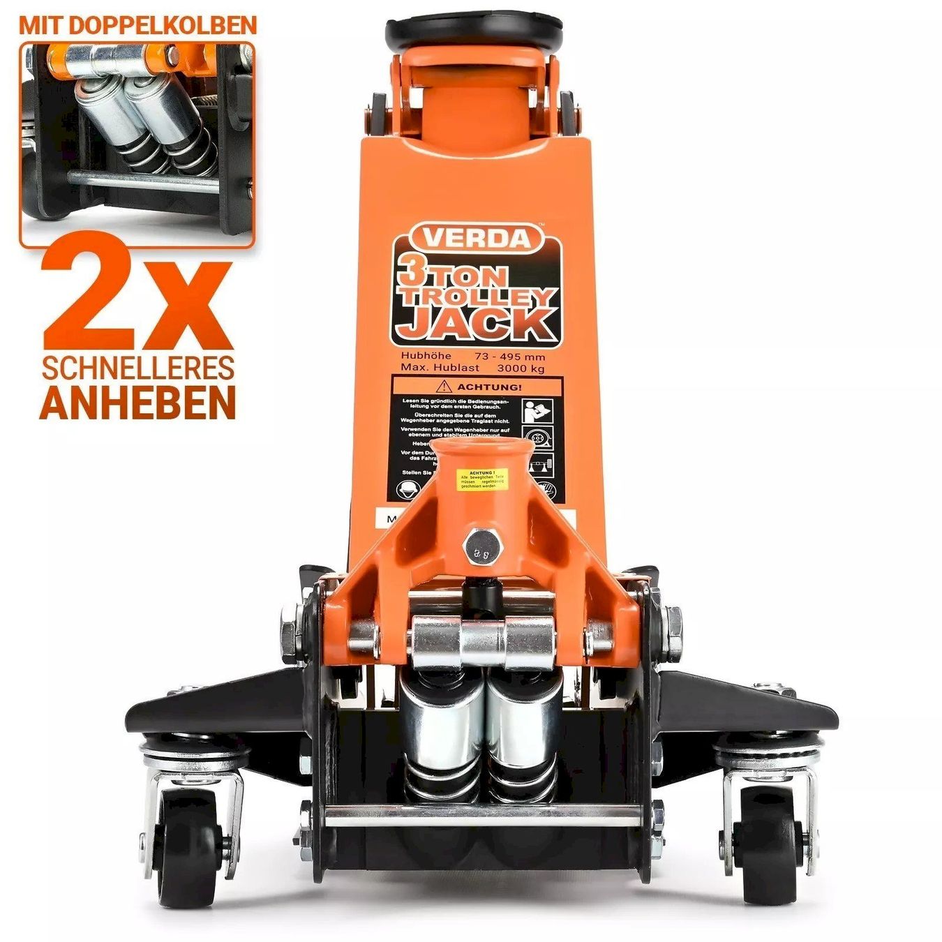 Alle Werkzeuge: Verda Wagenheber 3t 75 - 515 mm – Neu und originalverpackt aus Bottighofen von zaap 7
