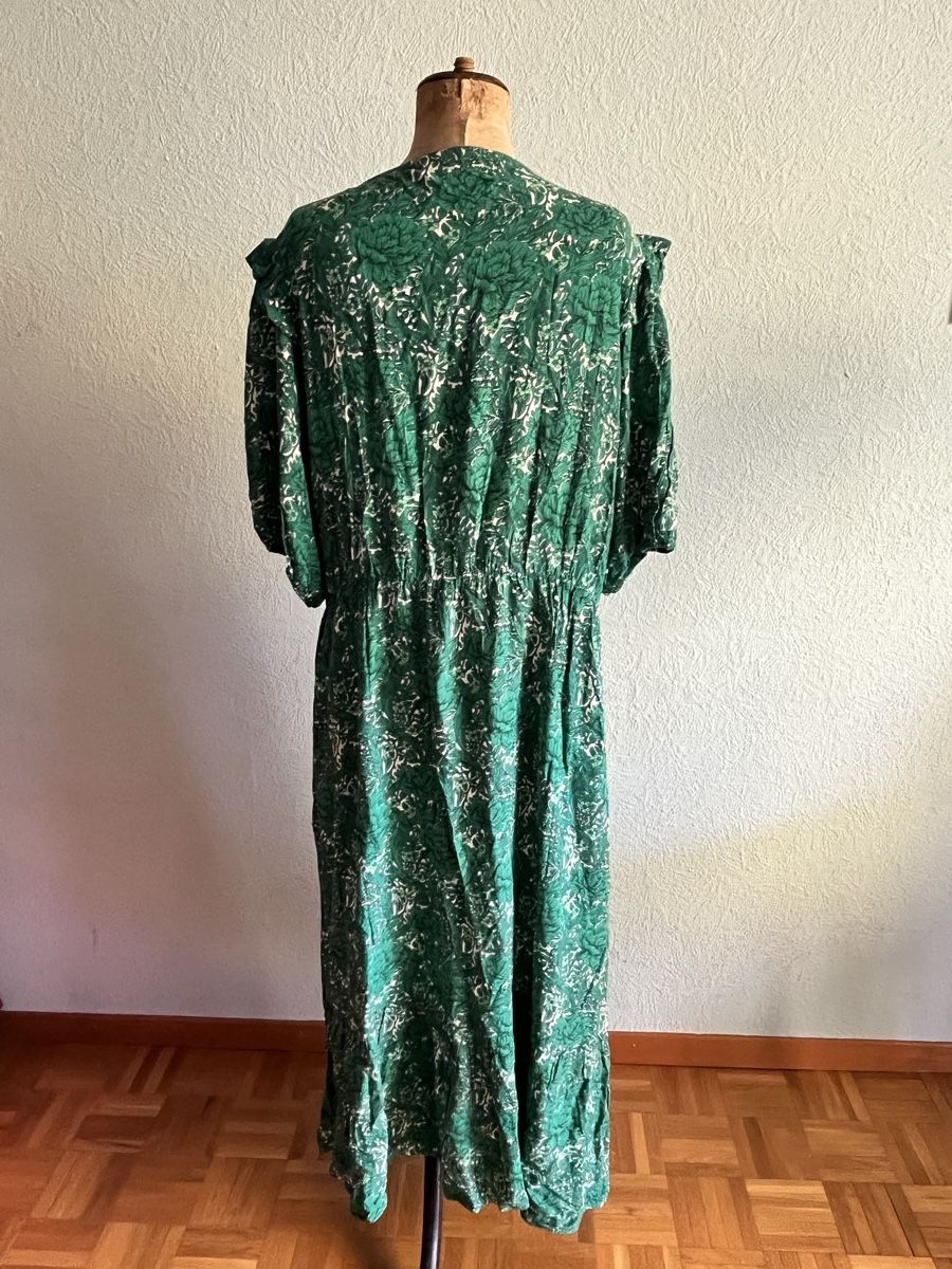 Vestiti: Robe à fleurs verte et blanche T 46-48 – Nuovo (secondo la descrizione) da Genève venduto da ct_fqr8 1