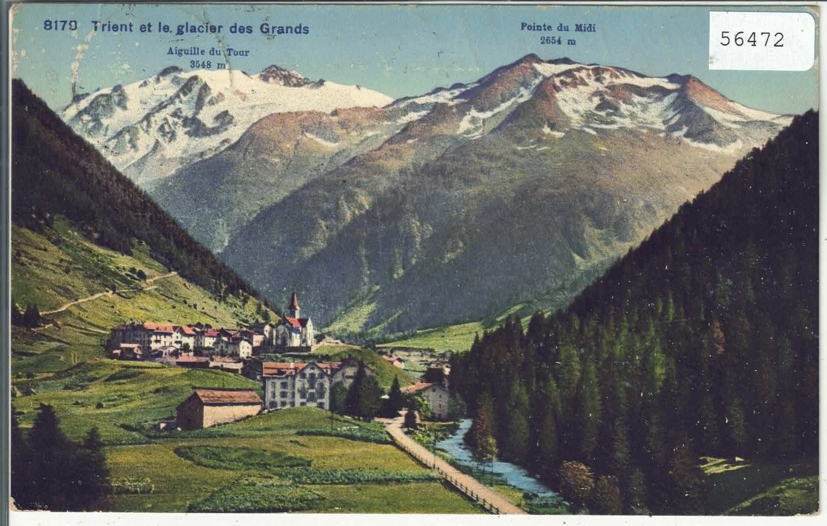 Ansichtskarten: Trient et glacier des Grands - Litho – Gebraucht aus Ettingen von Kartenplanet