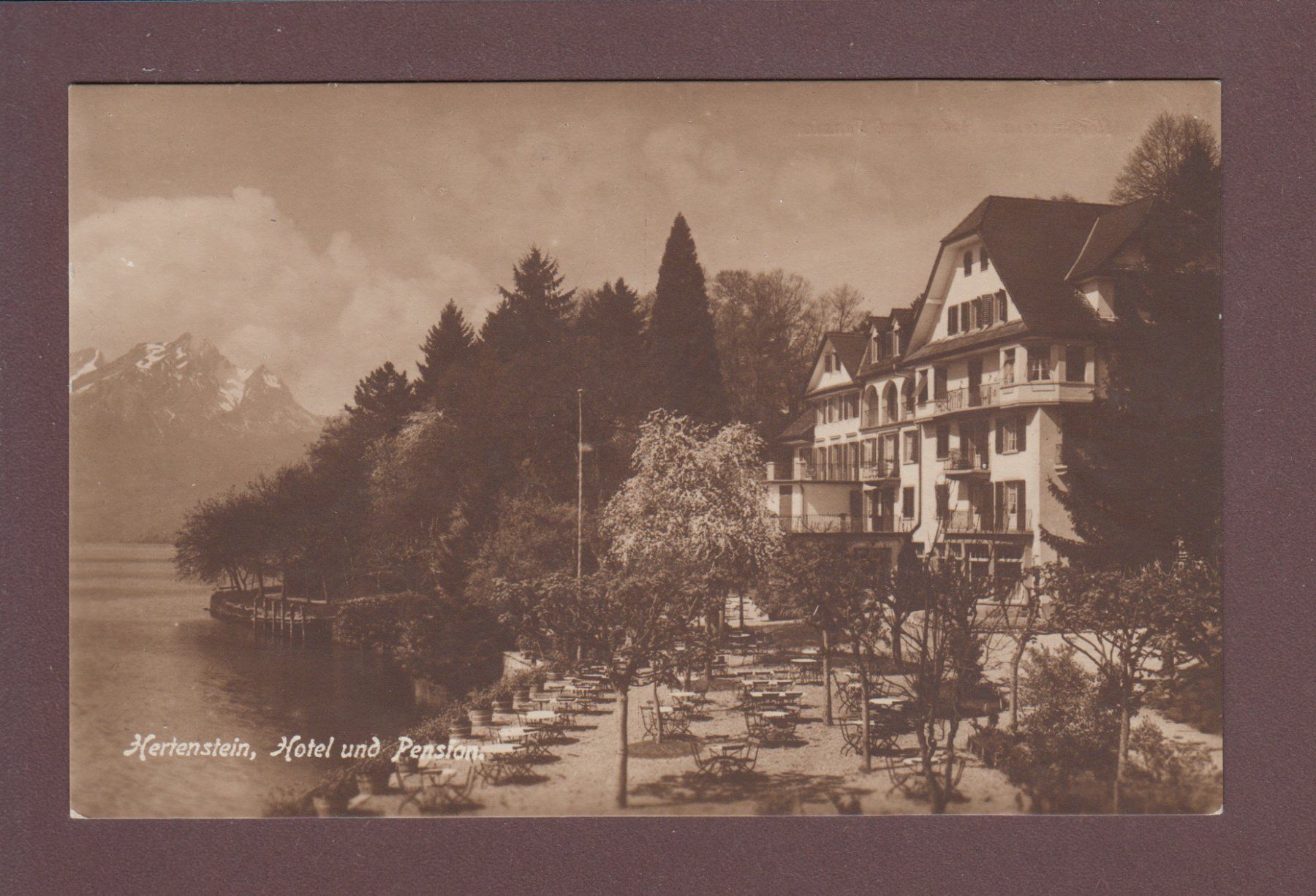 Cartoline postali: HERTENSTEIN - Hotel und Pension – Usato da Pully venduto da nicecards