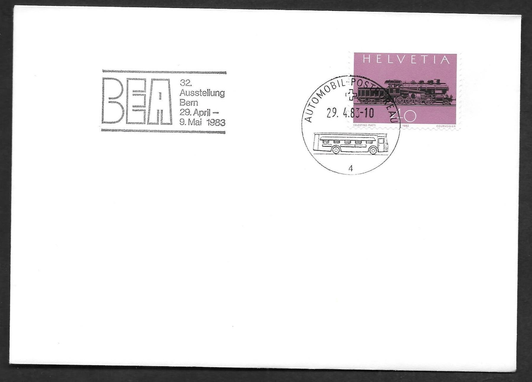 Alle Briefmarken: Sonderbrief A. 1401 32. BEA Bern 29.4.1983 – Neu (gemäss Beschreibung) aus Olten von clotaldi
