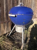 Weber-Holzkohlegrill, gross DM 57 cm, azurblau