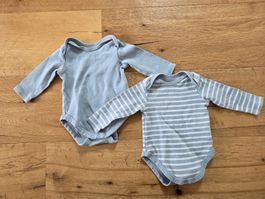 2x Baby Body C&A Gr. 62, Langarmbody, Newborn, gestreift