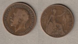 Grossbritanien, 1 Penny 1919
