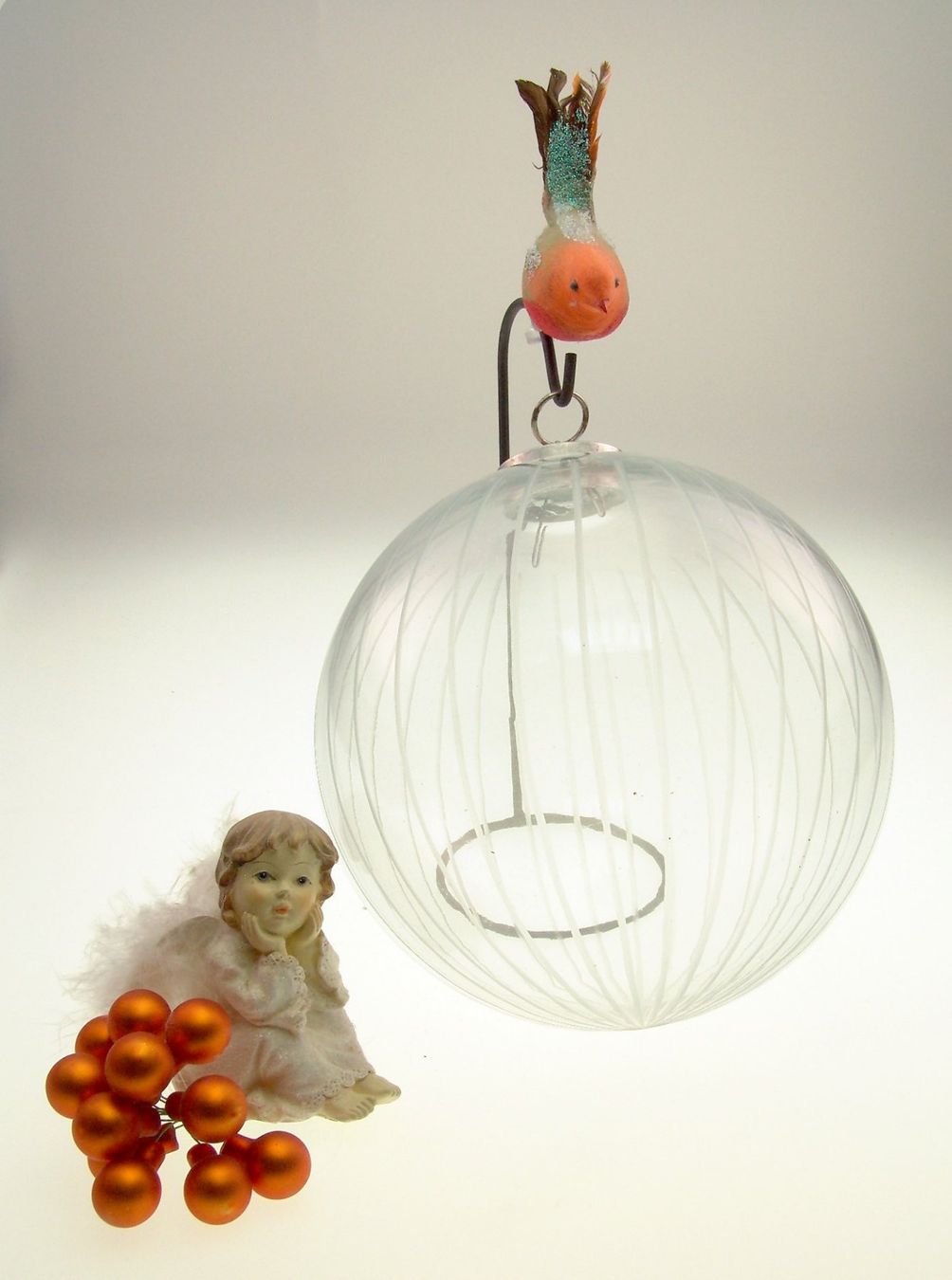 Tutte le decorazioni: alte massiv geschliffene grosse Weihnachtskugel Glas 20 cm – Usato da Langenthal venduto da Antik_Huesli 7