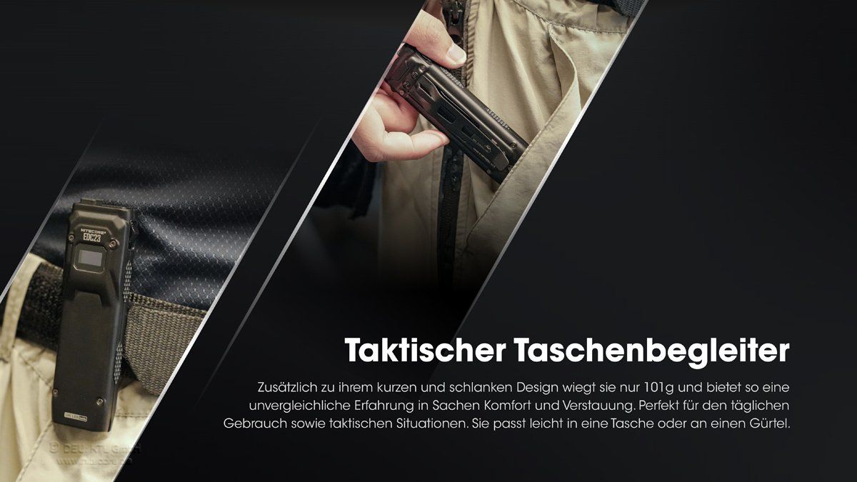 NiteCore Lampen: Nitecore EDC23 SABER Taschenlampe - 2500 Lumen – Neu und originalverpackt aus Grüningen von Prolumin 3