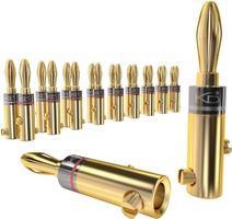 10 PAARE BANANENSTECKER 24K VERGOLDUNG - STECKVERBINDER