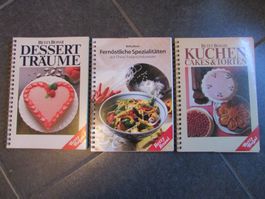 Betty Bossi Kochbücher: Dessert, Kuchen, Fernöstliche Küche