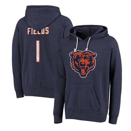 Vintage Chicago Bears Hoodie Justin Fields blau Gr. XL