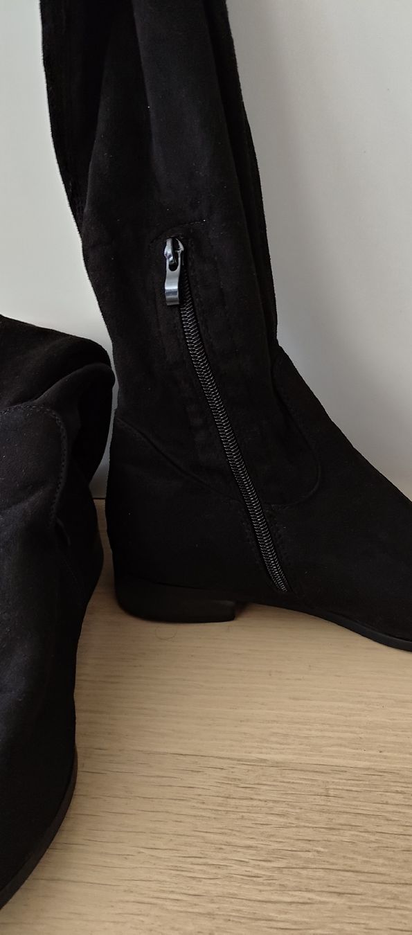 Scarpe da donna: Schwarze stoff Stiefel | Grösse 38 – Usato da Schwerzenbach venduto da VityaCrafts 3