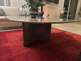 Couchtisch aus Naturstein grau marmoriert guter Zustand