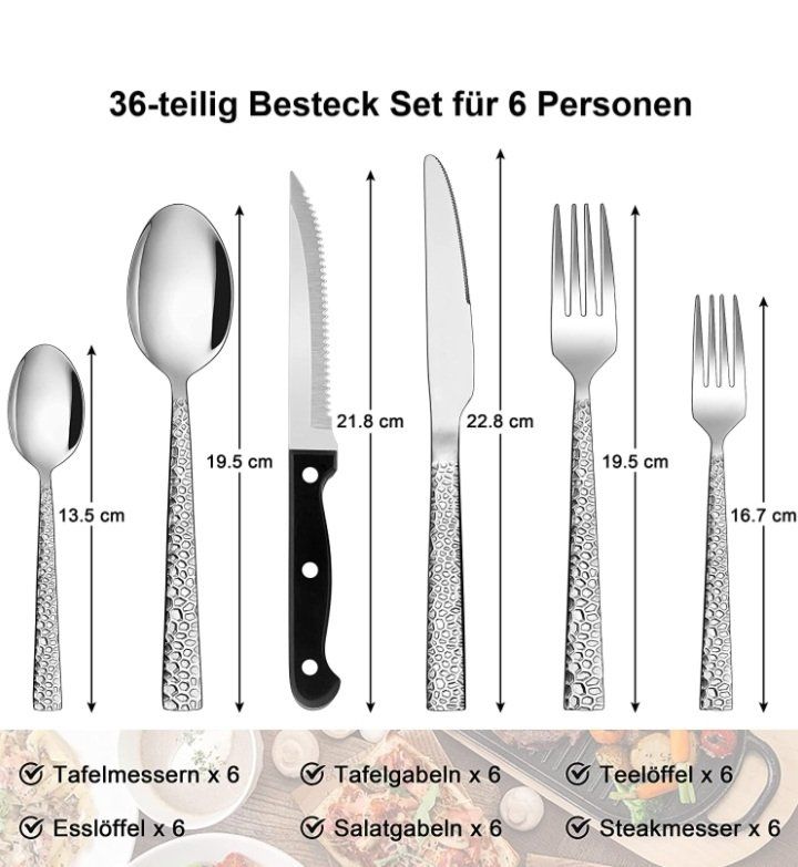 Set di posate: Besteck Set, 36-teilig Besteckset. – Nuovo e nell'imballaggio originale da Oberentfelden venduto da abz_l7vm 1