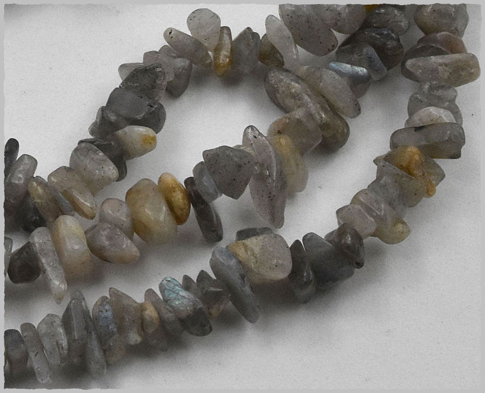 Catenine: Labradorit Splitterkette Endloskette ca. 89cm – Nuovo e nell'imballaggio originale da Oberglatt ZH venduto da Goldfee1 1