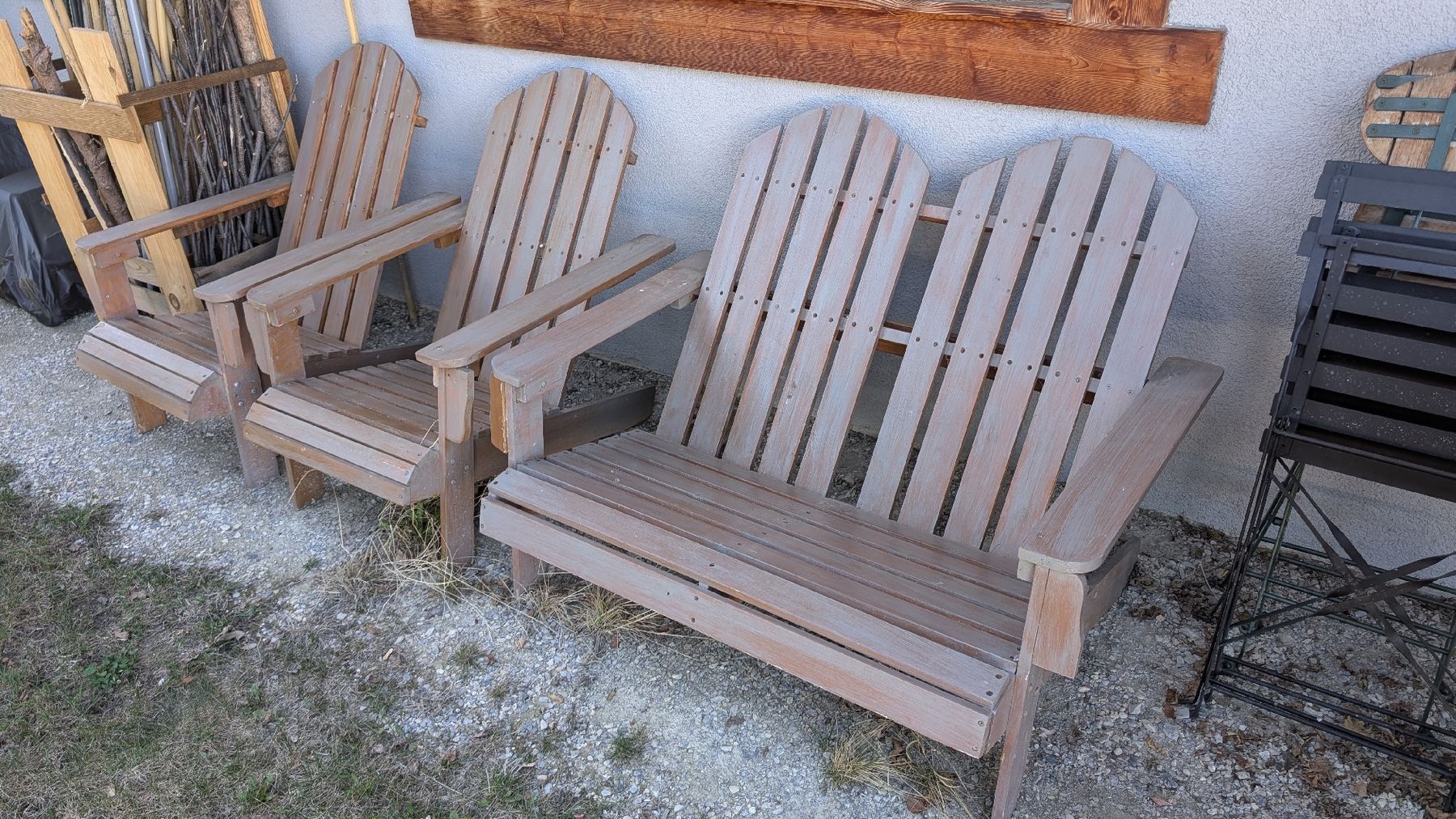 Sedie a sdraio: Ensemble 2 fauteuils et canapé avec repose-pieds – Usato da Haute-Nendaz venduto da DetoutDerien 1