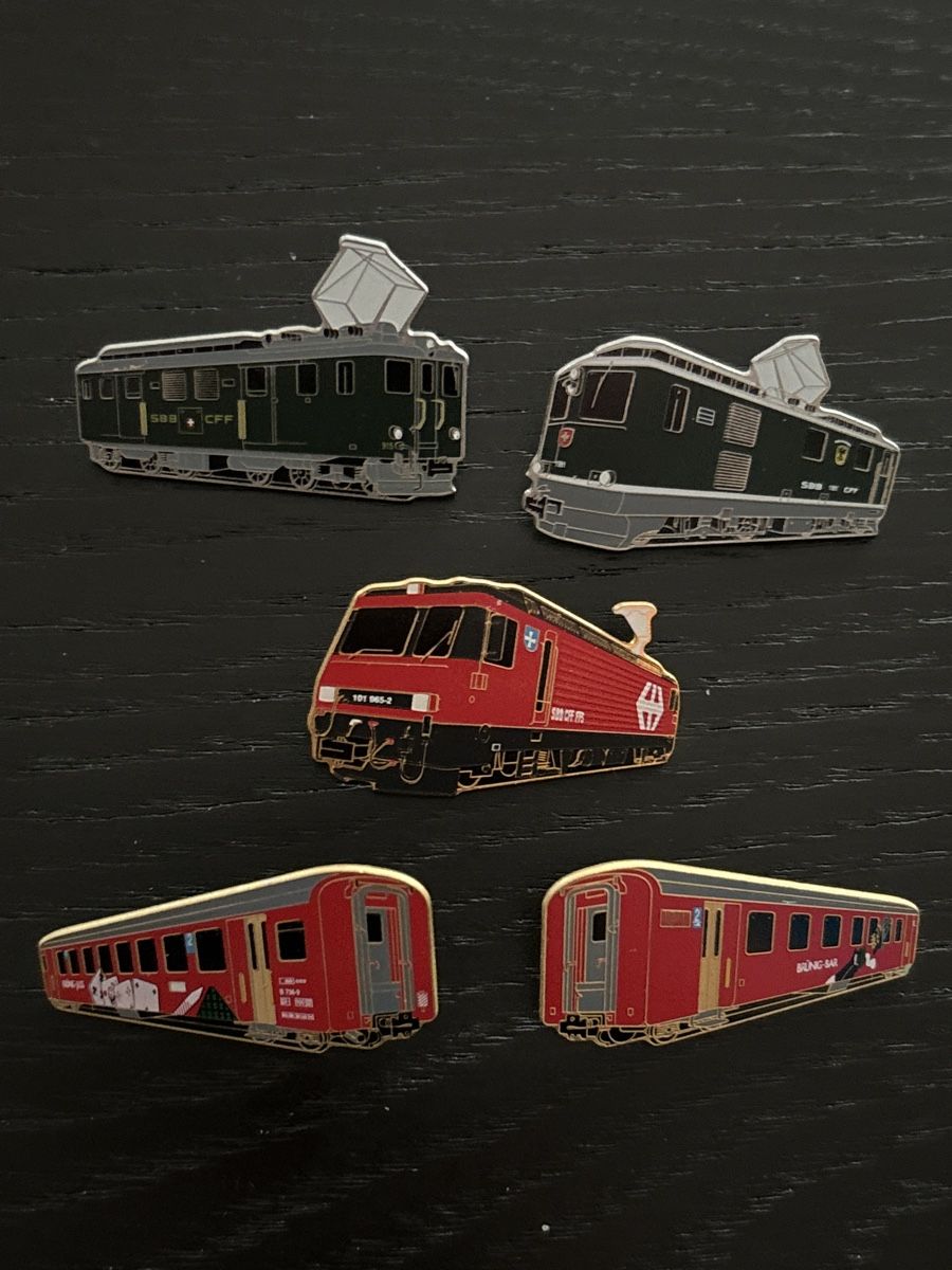 SBB/CFF/FFS Plaketten & Abzeichen: Seltenes Brünig Set Schmid Müller 250 Stück – Gebraucht aus Uetendorf von hoisle