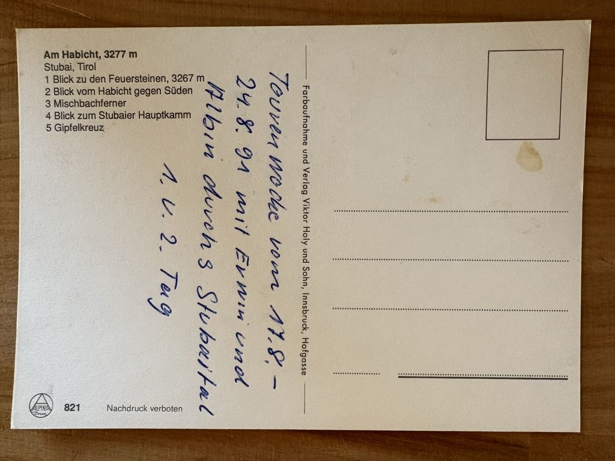 Cartoline postali: AK von Am Habicht / Tirol – Usato da Rümlang venduto da Kartenpost1 1