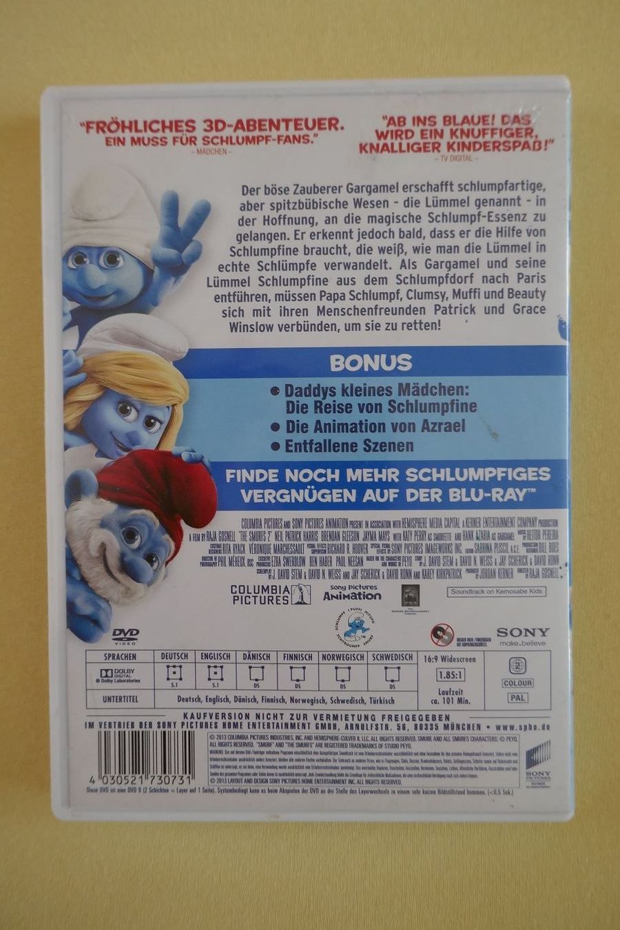 Alle DVDs: DVD Die Schlümpfe 2 - The Smurfs – Gebraucht aus Horgen von Feli39 1