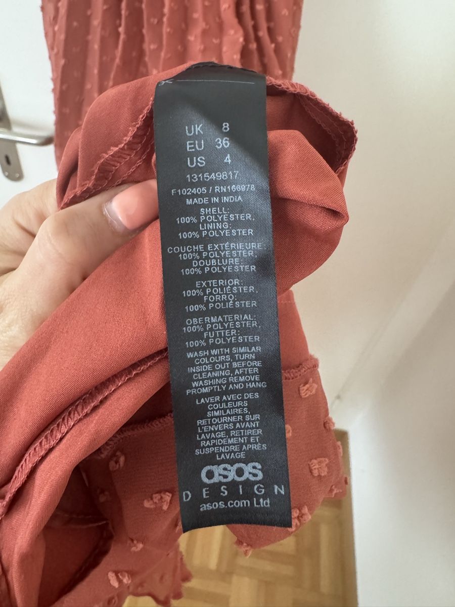 Asos Vestiti: Elegant Rust Polka Dot Maxi Dress Size 36 – Usato da Adliswil venduto da sskb 4