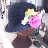 Cooler Marine Blauer Sommerhut/Vintage