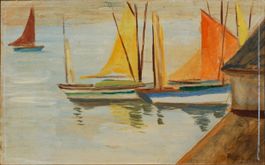 Voiliers au crépuscule | Marcel Edouard Jallot (1904 - 1973)
