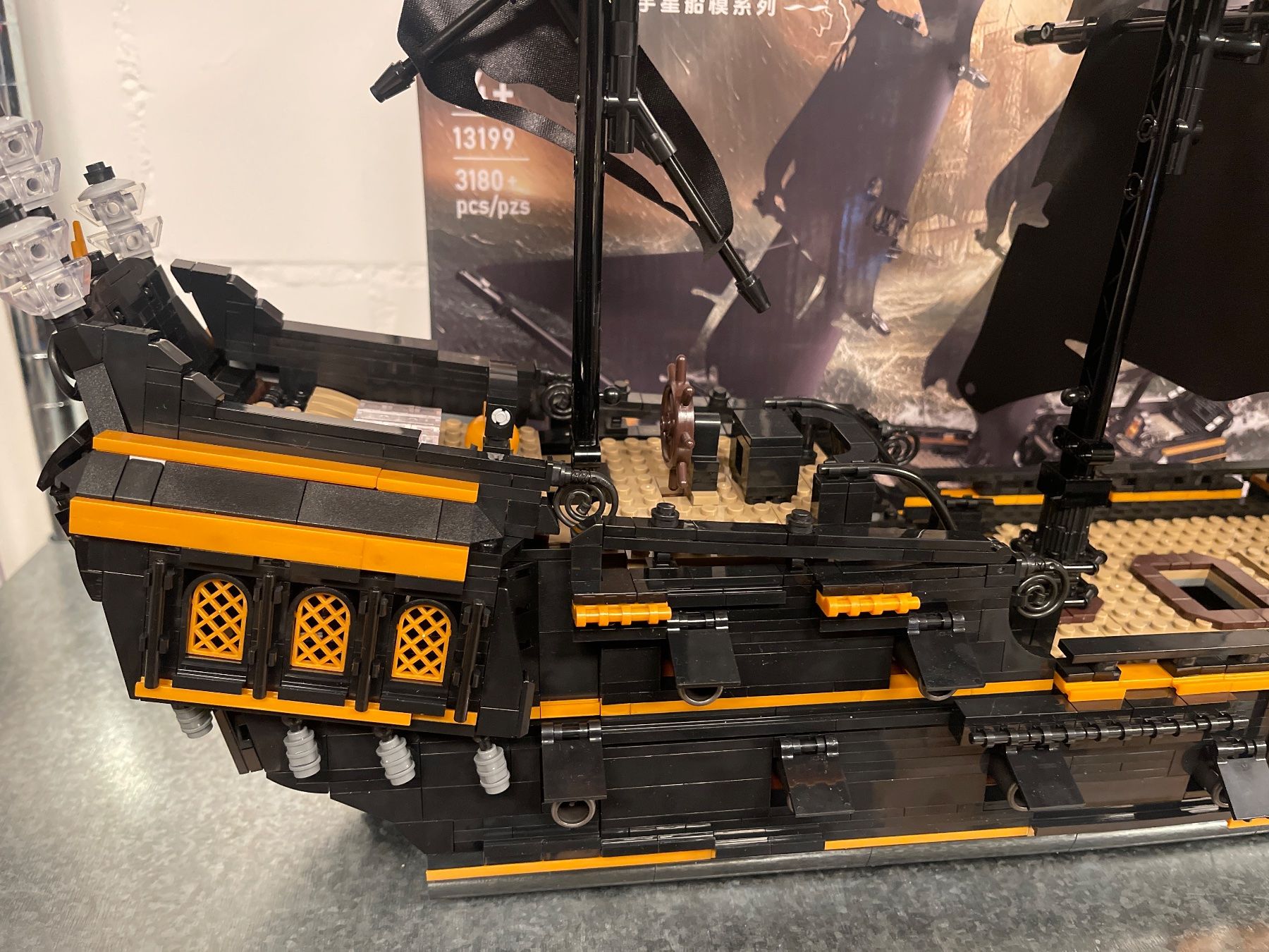 Mould King 13199 Black Pearl 2 Piratenschiff 3180 Lego-Teile (Gebraucht ...