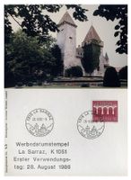 La Sarraz Morges Vaud Château La Sarraz Werbestempel PTT