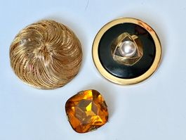 Schmuck Lot  3 Vintage Broschen No.8