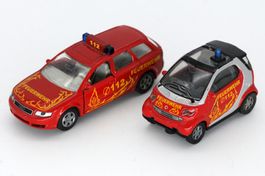 Audi + Smart Feuerwehr/pompier (Siku)