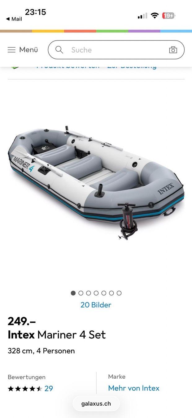 Bateaux: Intex Mariner 4 mit Motor – D'occasion à Baar par Mdor