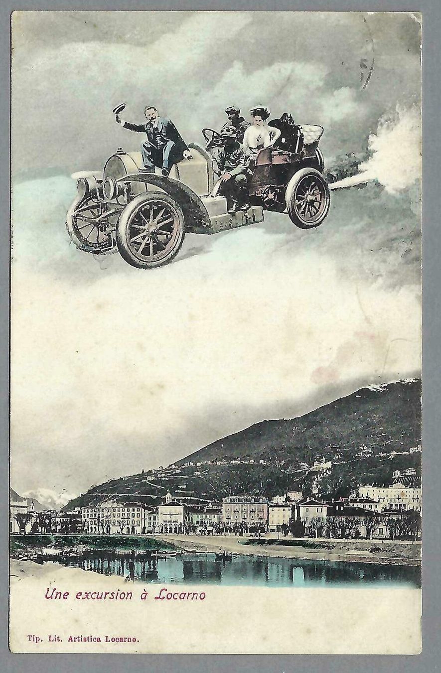Cartoline postali: 1905, LOCARNO, VOITURE, UNE EXCURSION... – Usato da Pura venduto da ulisse1957