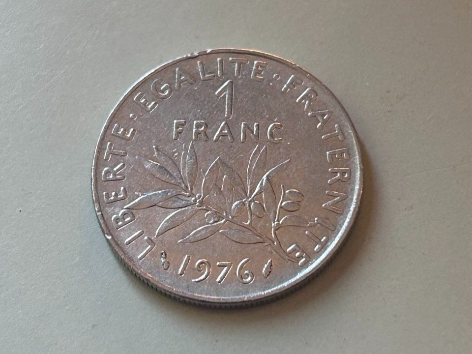 Alle Münzen: 1 franco francese del 1976 – Gebraucht aus Giubiasco von LorisVale