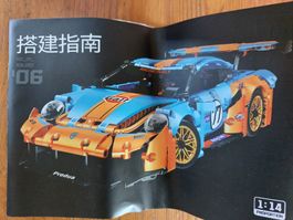 Porsche 911 Galf Design auf Technic Basis aus Klemmbausteine