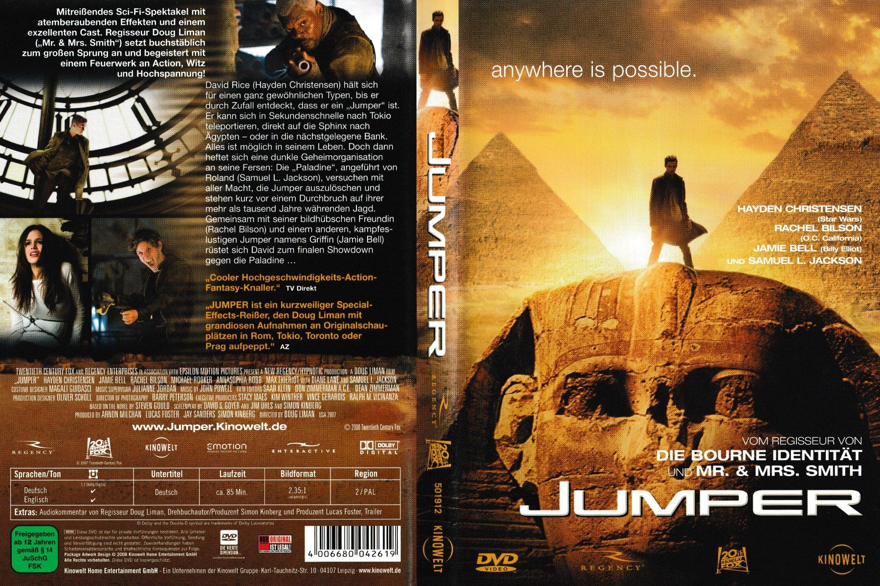 Tutti i DVDs: DVD - Jumper – Usato da Langnau am Albis venduto da MediaRescuerKeLoX