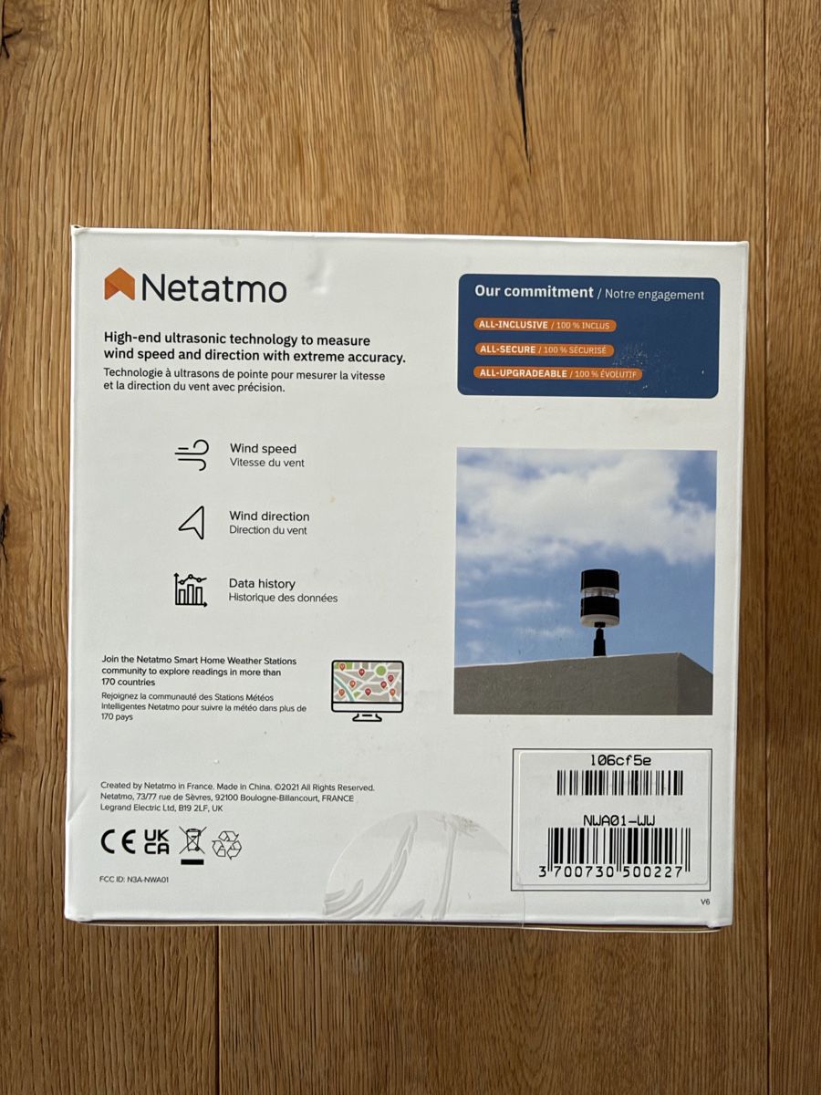 Netatmo Altro per la casa: Netatmo Smart Anemometer Windmesser neu in OVP – Nuovo e nell'imballaggio originale da Luzern venduto da La_sfinge 1