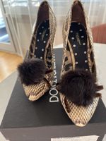 D&G Dolce&Gabbana Pumps Python Print Gr. 38,5 Pelz Bommel