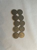 10 Alte Deutsche Mark Münzen, Sammlung von 1950er Jahre!